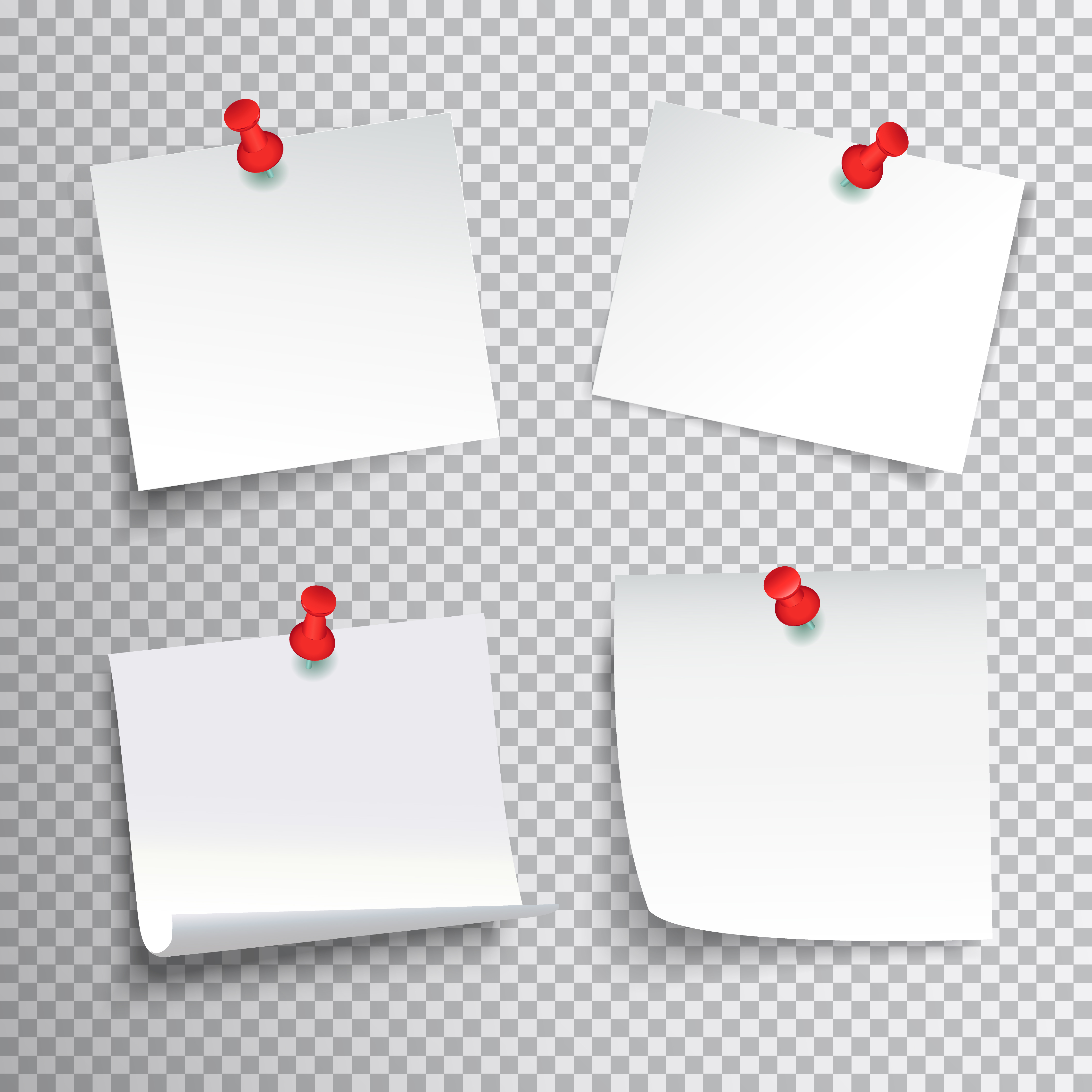 Pinned Paper Set 470426 Vector Art at Vecteezy