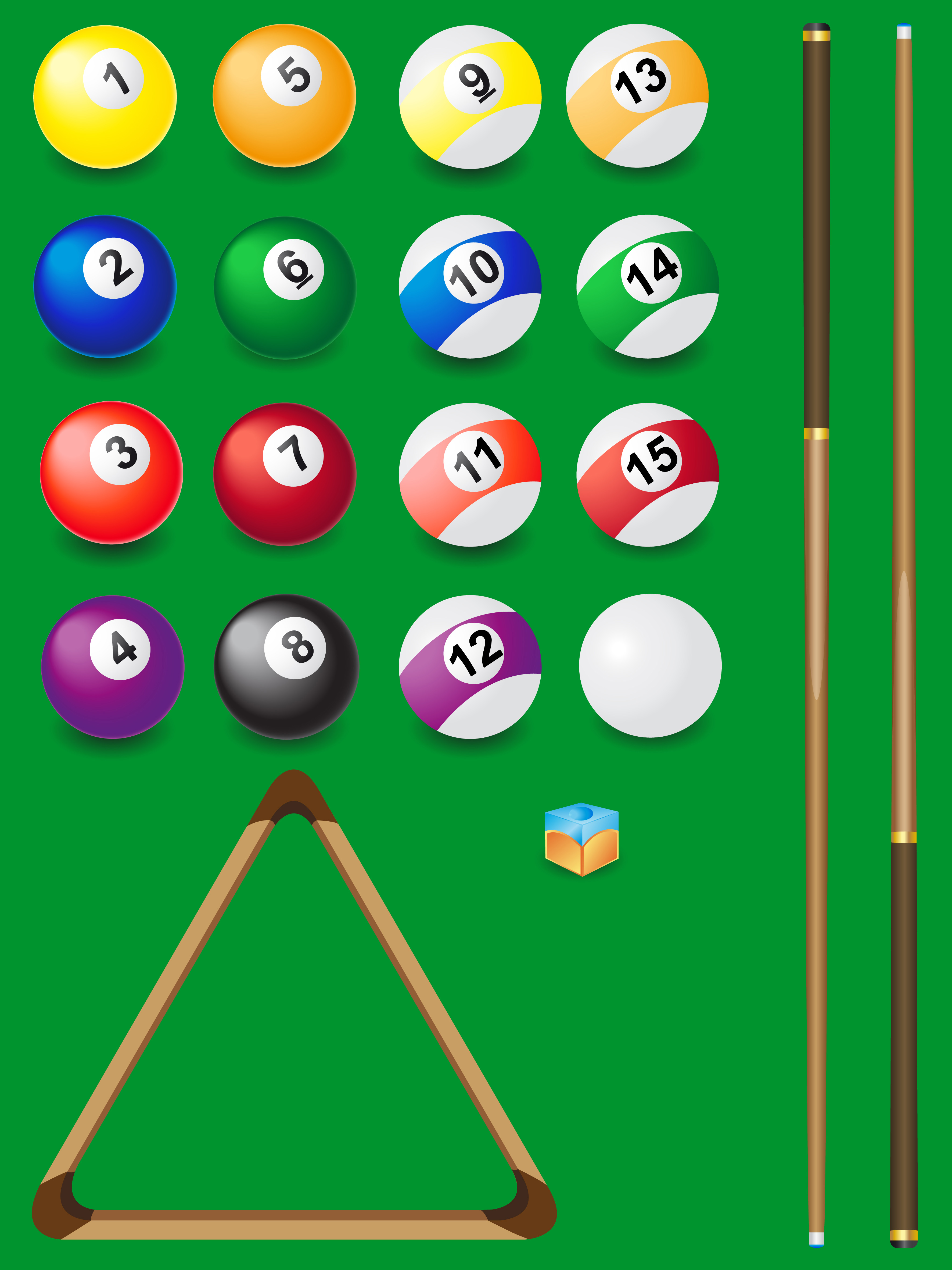 set for billiards 470474 Vector Art at Vecteezy