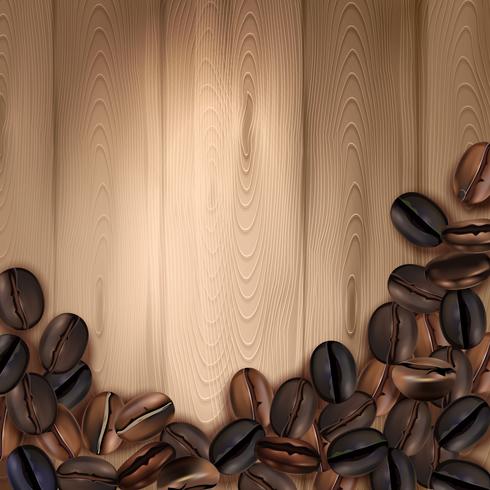 Coffee Beans Realistic Background vector