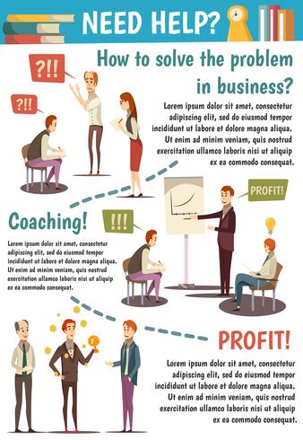 Business Trainings And Coaching Flowchart vector