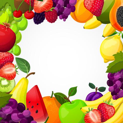 Fruits Frame Template vector