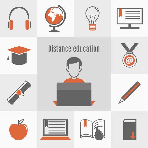 Elearning Icon Set vector