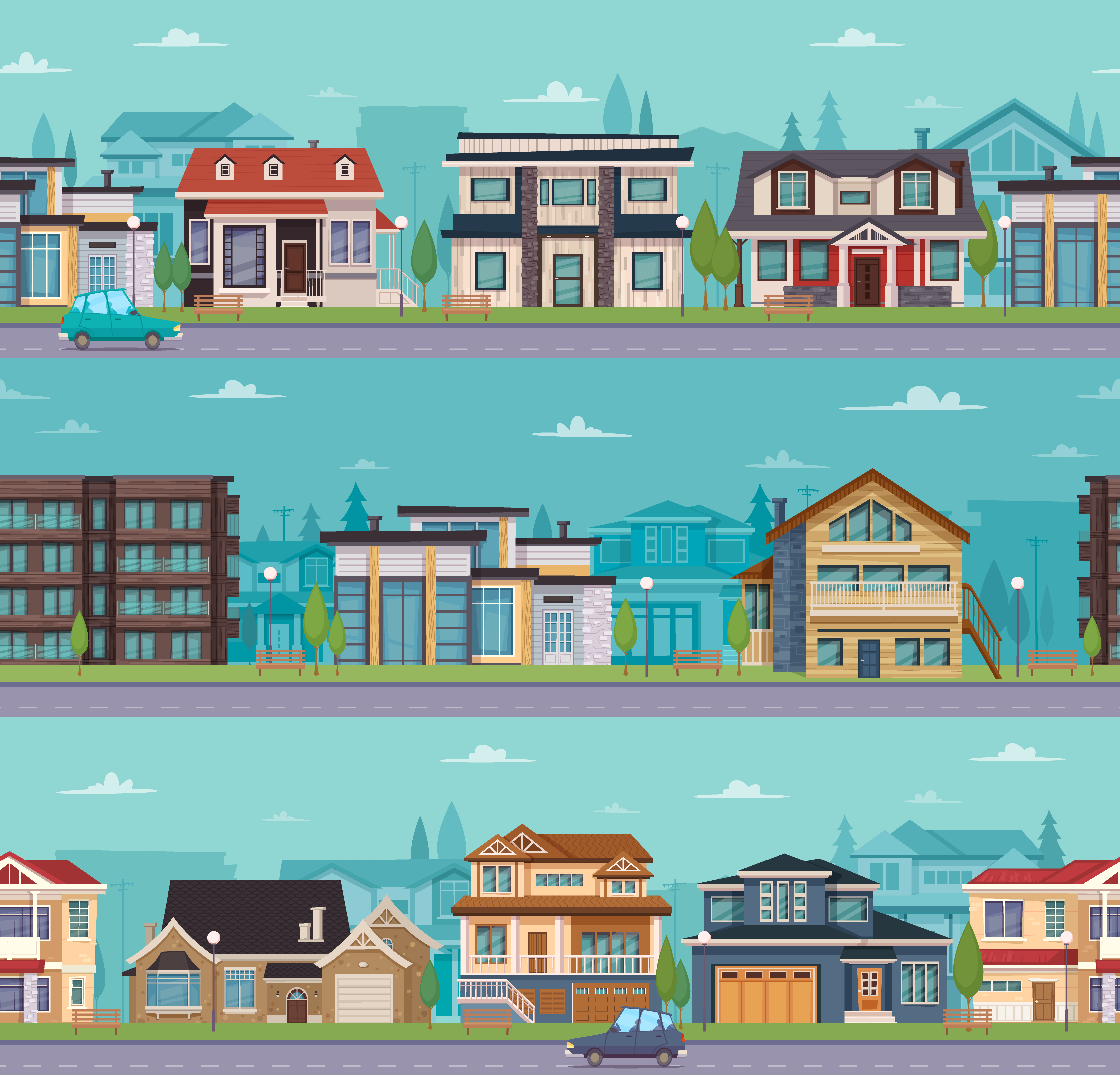 Seamless Cityscape Template 470625 Vector Art at Vecteezy Seamless Cityscape Template 470625 Vector Art at Vecteezy