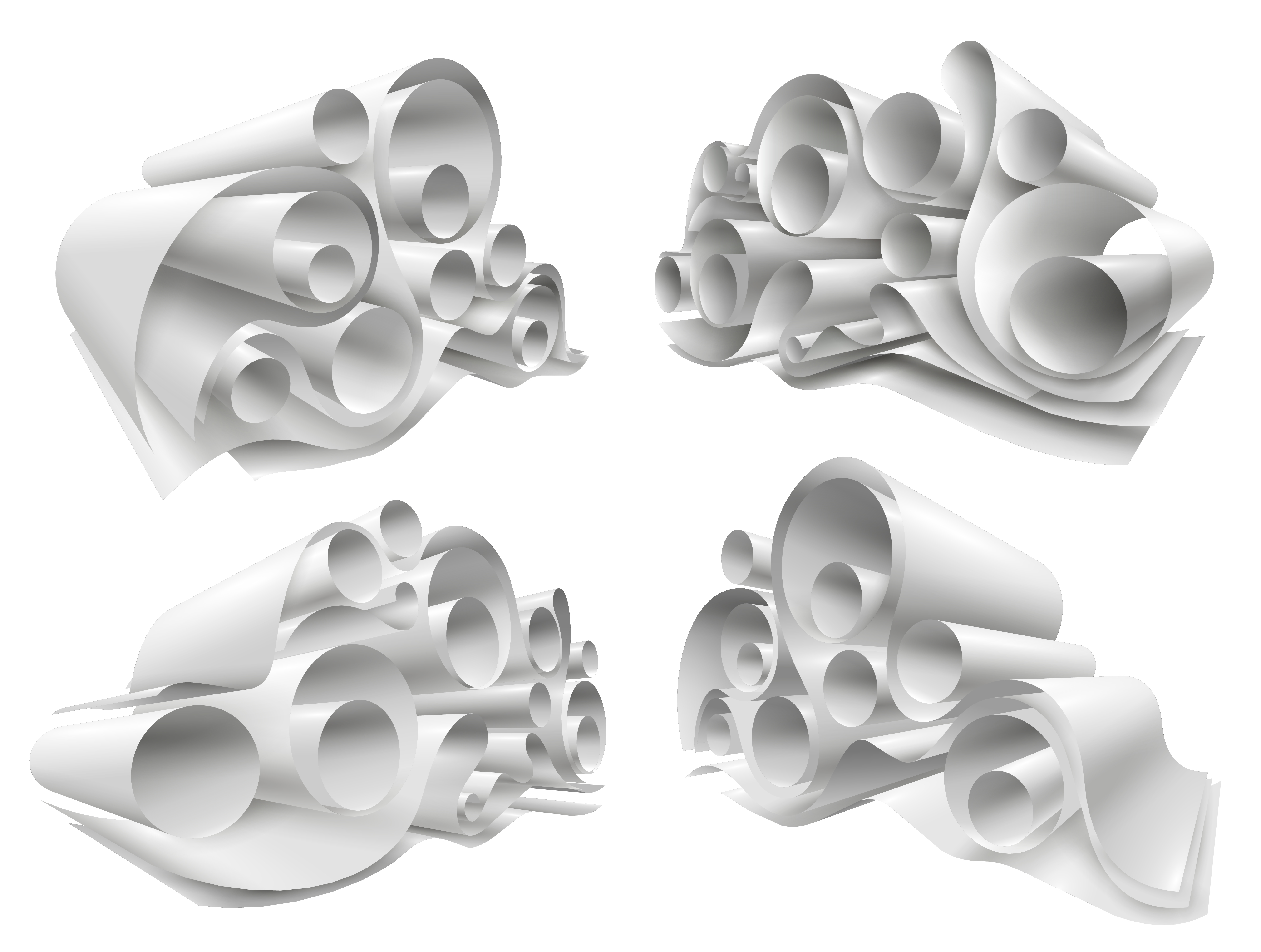 Download 3D Paper Rolls Mockup Set 470626 Vector Art at Vecteezy