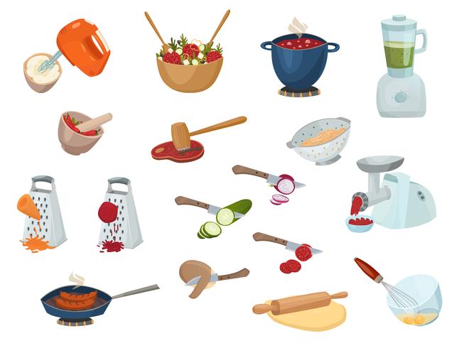 Cooking Process Set vector