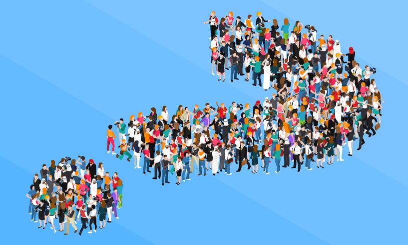 Crowd Question Mark Isometric Design Concept 470700 Vector Art at Vecteezy
