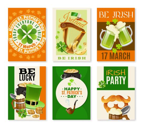  Saint Patricks Day Celebration Banners Set vector