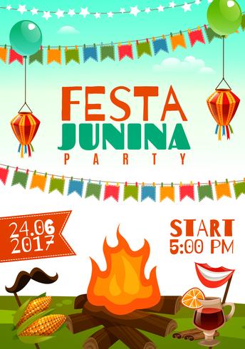 Festa Junina Cartel vector