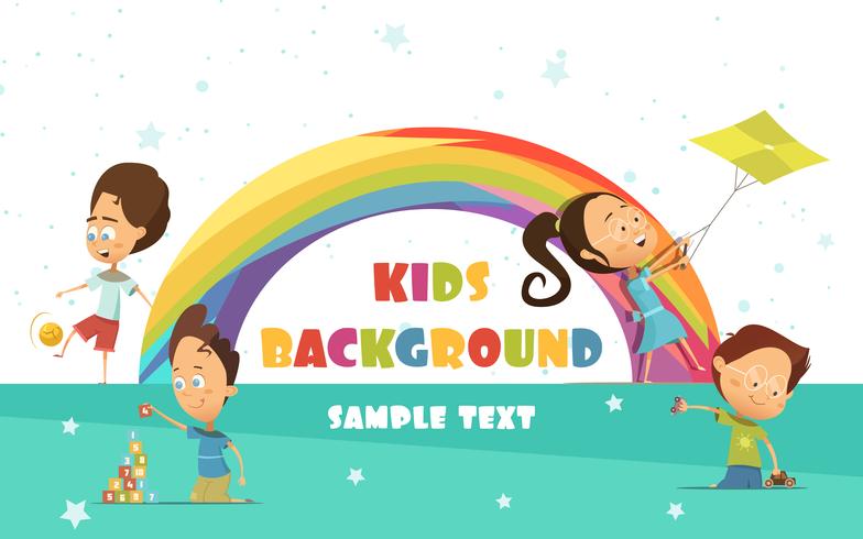 Playing Kids Background  vector