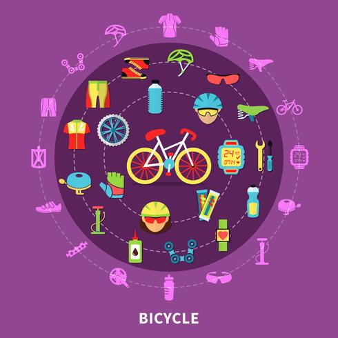 Ilustración del concepto de bicicleta vector