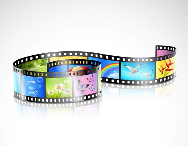 Film Strip With Colorful Images vector