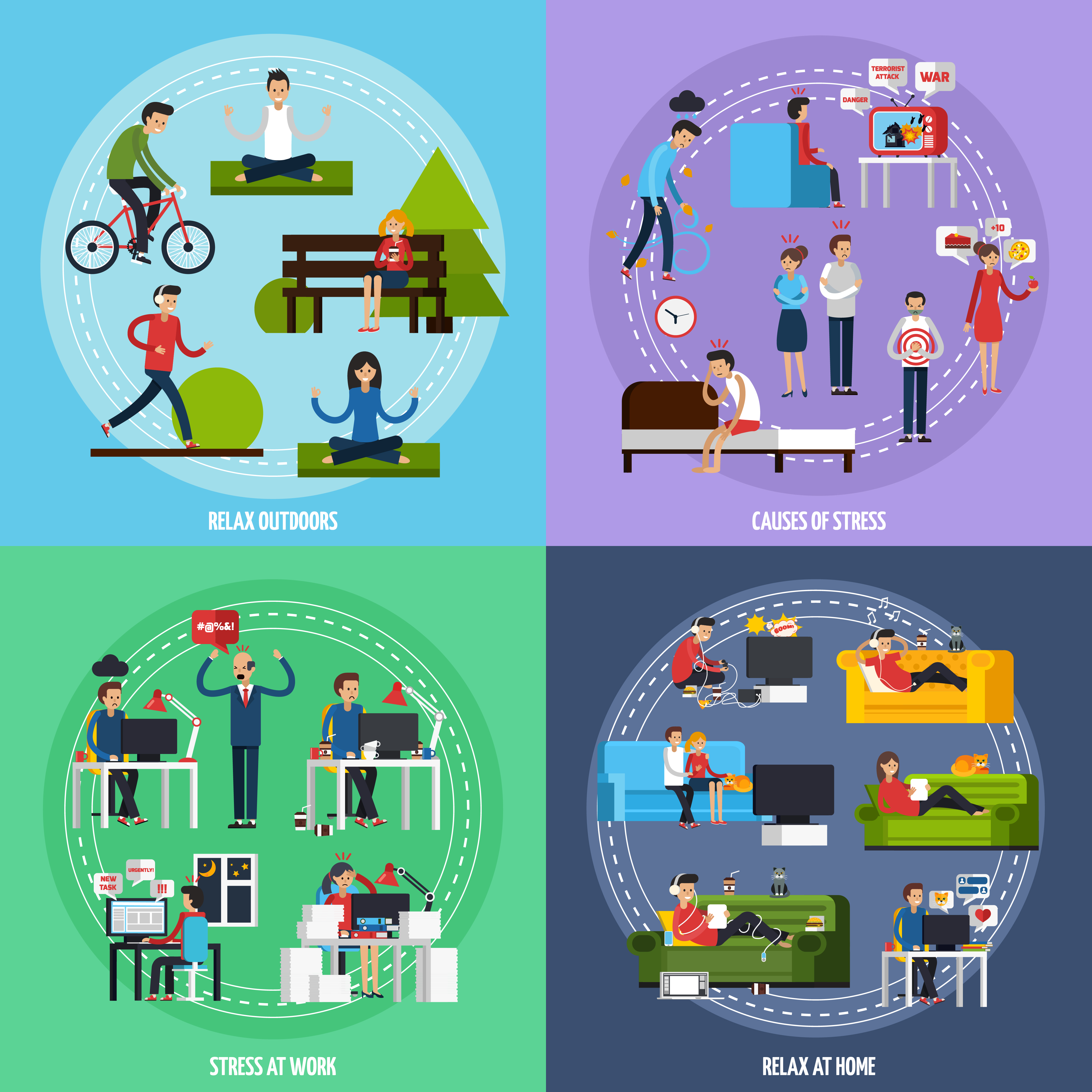 Stress And Relax Template 471010 Vector Art At Vecteezy Stress And Relax Template 471010 Vector Art At Vecteezy