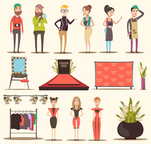 Catwalk Show Elements Collection vector