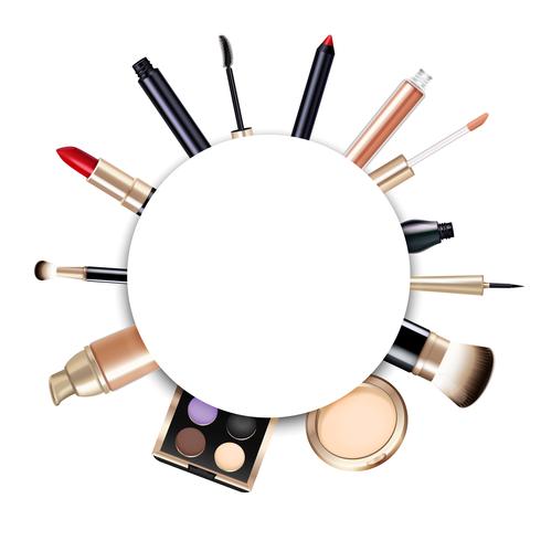 Realistic Makeup Frame vector