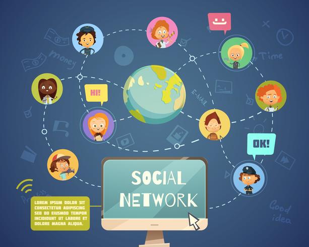 Social Networking People Of Different Occupations vector