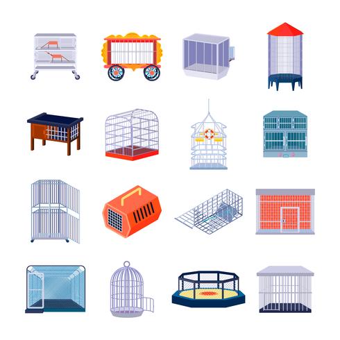 Animal Box Icons Set vector