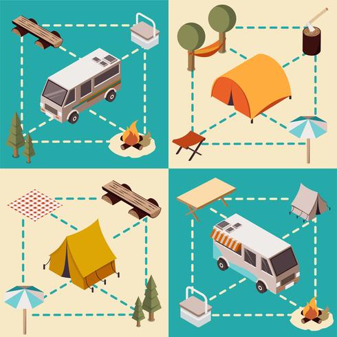 Camp Isometric Compositions vector