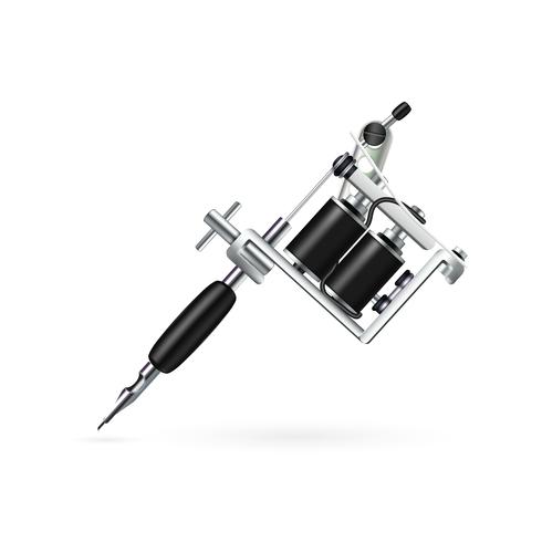 Realistic Tattoo Machine vector