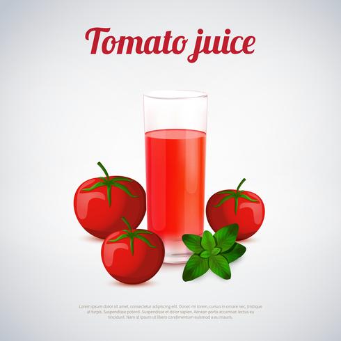 Ilustración de jugo de tomate vector