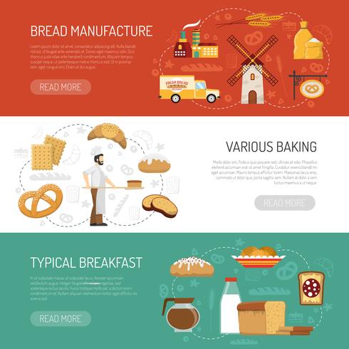 Horizontal Bakery Banners vector