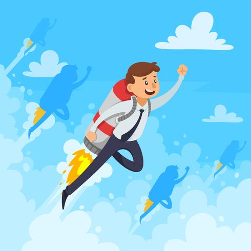 Fast Career Design Concept vector
