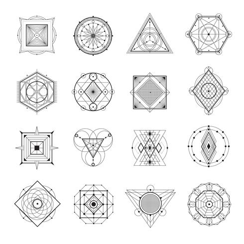 Sacred Geometry Set vector