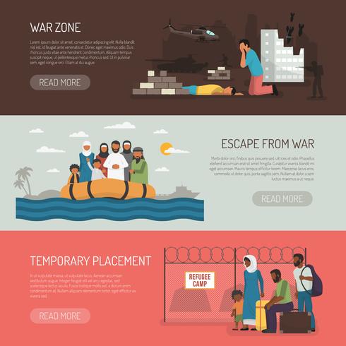 Horizontal Immigration Banners vector