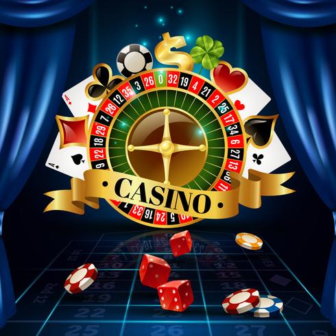 Casino Night Games Symbols Composition Poster - Download Free Vectors, Clipart Graphics & Vector Art