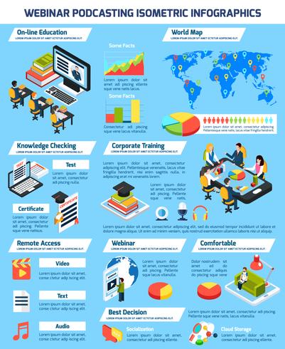 Webinar infografía conjunto vector