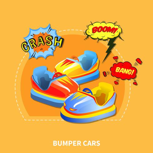 Bumper cars concept vector illustration