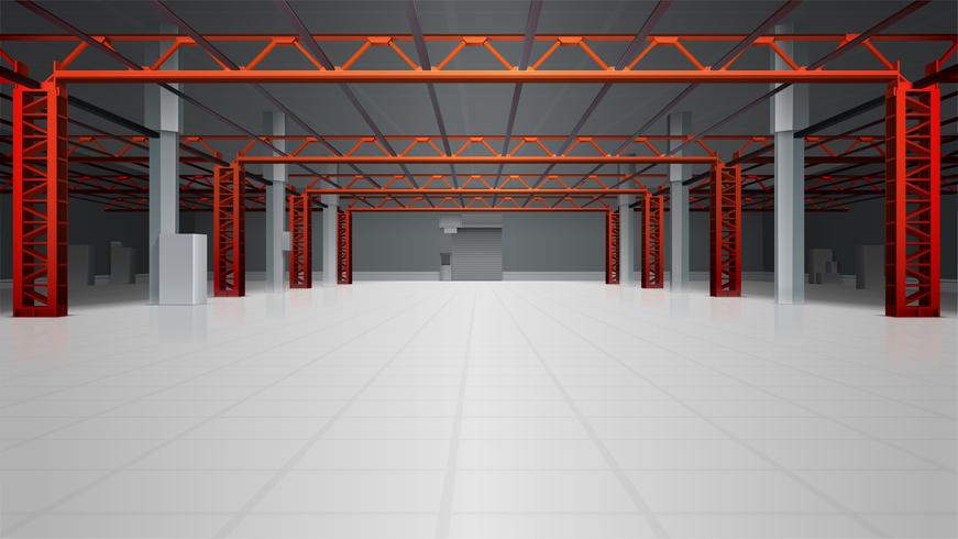 Warehouse Interior Realistic Background  vector