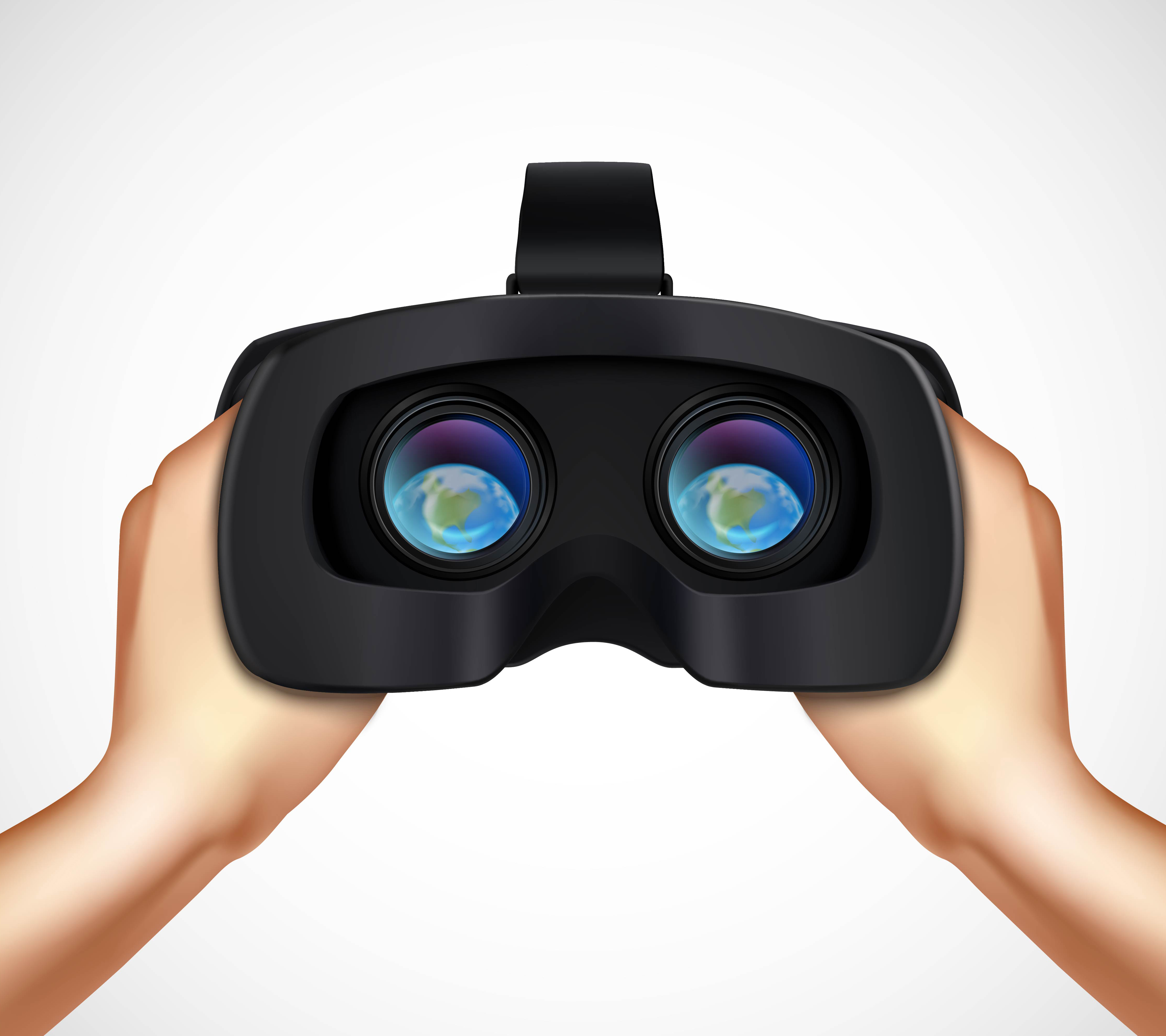 Hands Holding VR Headset Realistic Image 471723 Vector Art at Vecteezy