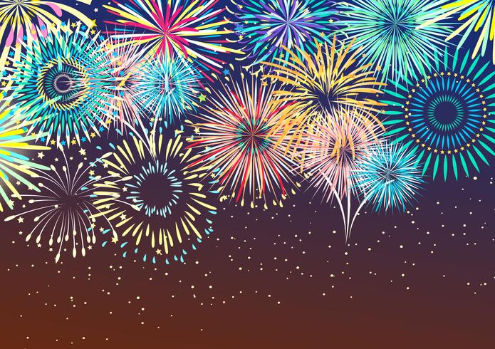 Festive Firework Abstract Background vector