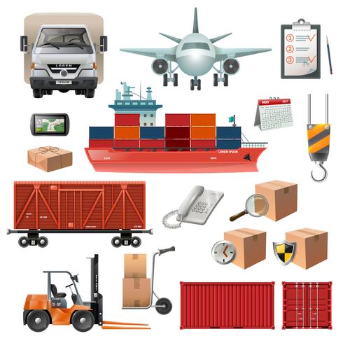 Logistics Elements Set vector