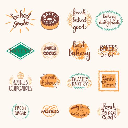 Bakery Labels Set vector