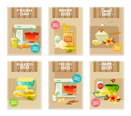 Hornear Banners Y Tarjetas vector