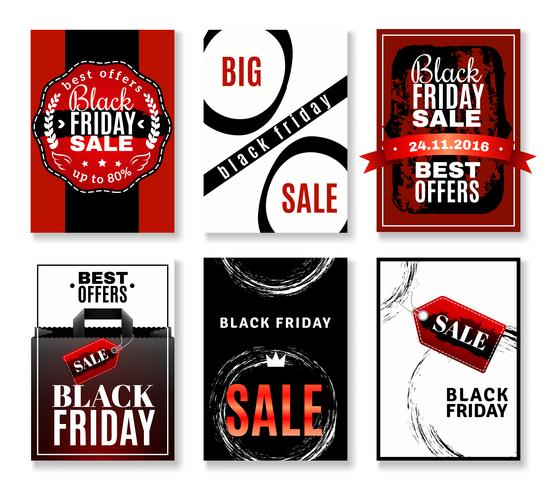 Black Friday Sale Flyers Collection vector