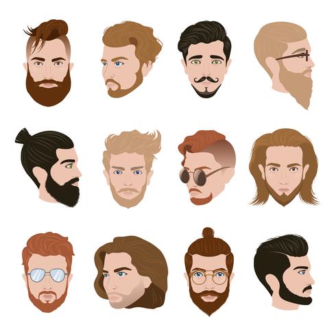 Men Hairstyle Collection  vector