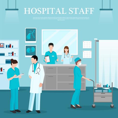 Medical Staff Template  vector