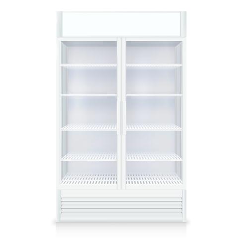 Realistic Empty Freezer vector