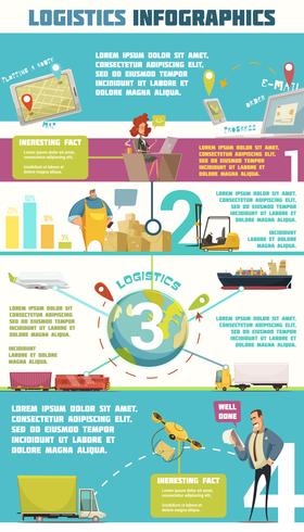 Logistics Infographic Set  vector