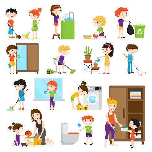 Kid Cleaning Set vector