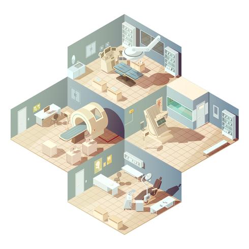 Isometric Hospital Concept vector