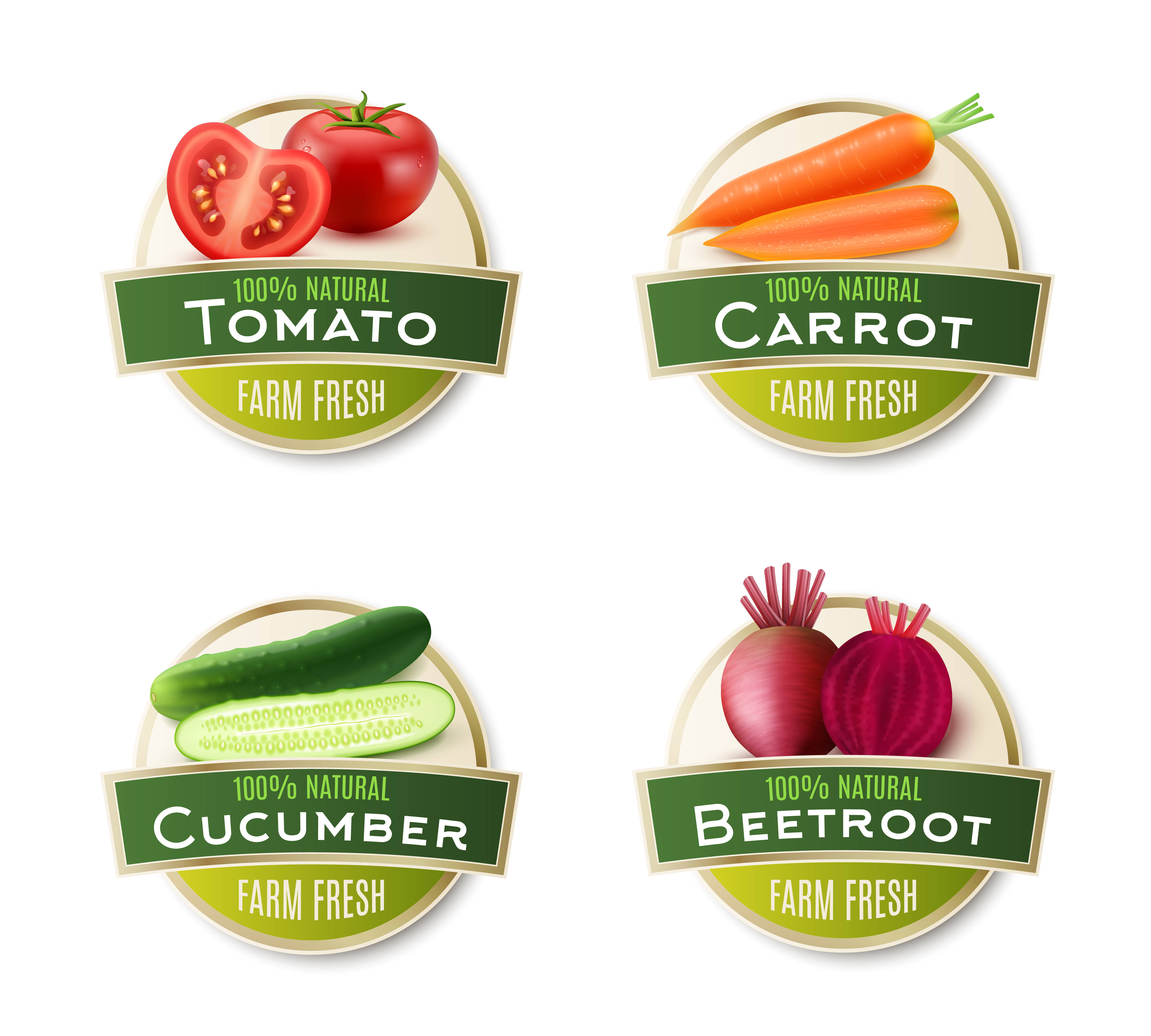 Farm Fresh Vegetables Round Labels Collection 472156 Vector Art At Vecteezy Farm Fresh Vegetables Round Labels Collection Vector