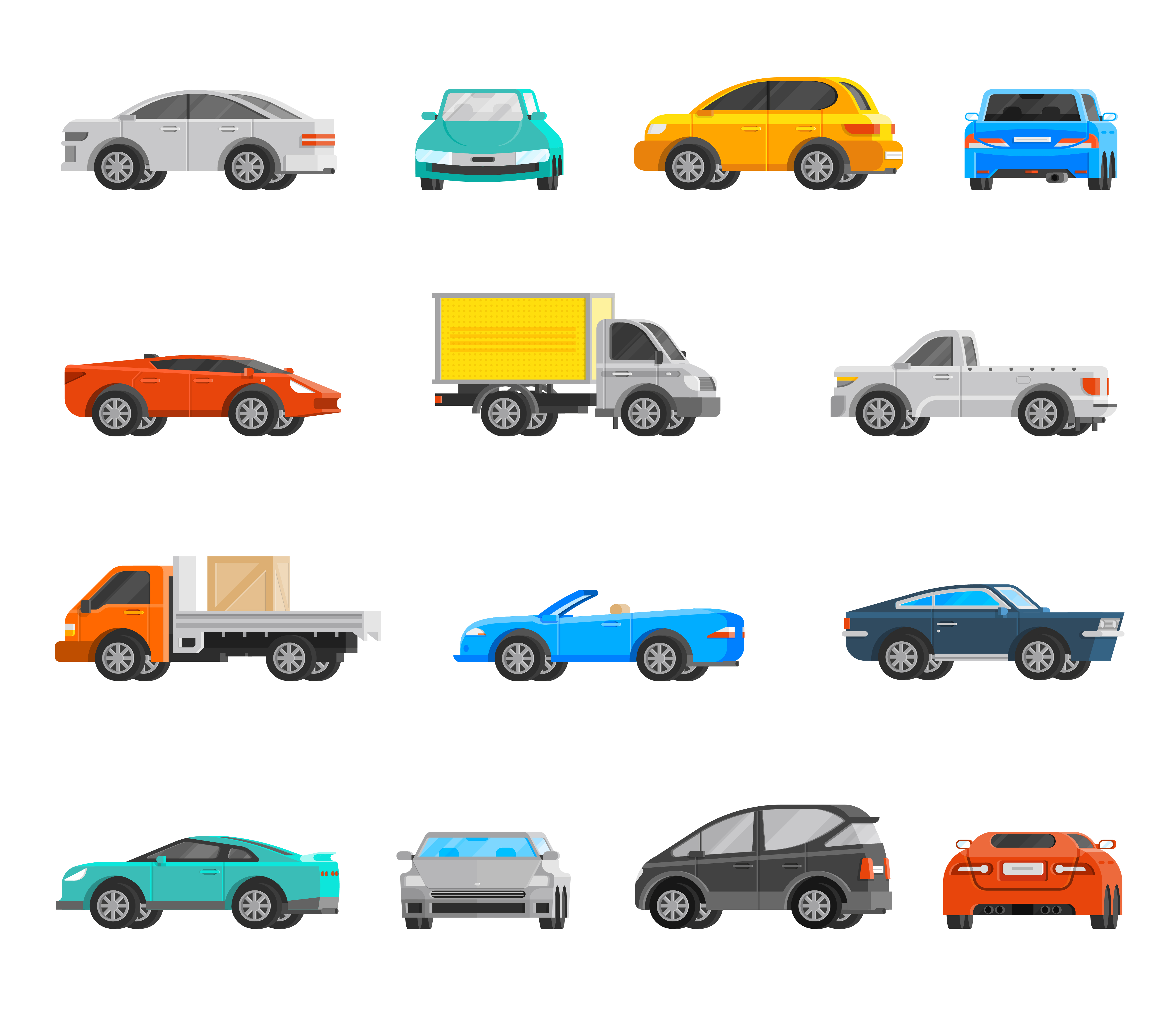 Vehicles Icons Set 472159 Vector Art at Vecteezy