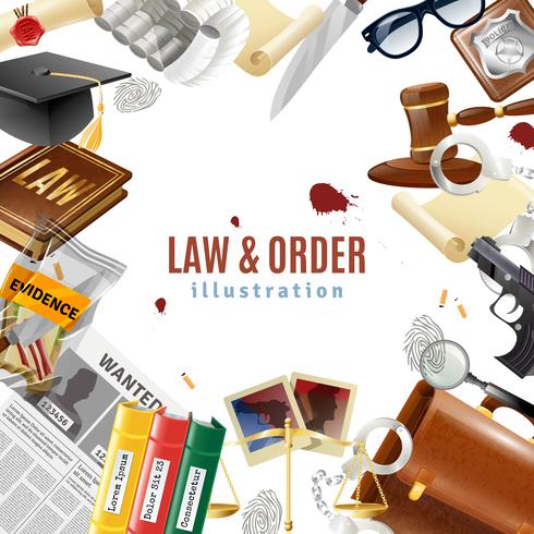 Law And Order Frame Composition Poster  vector