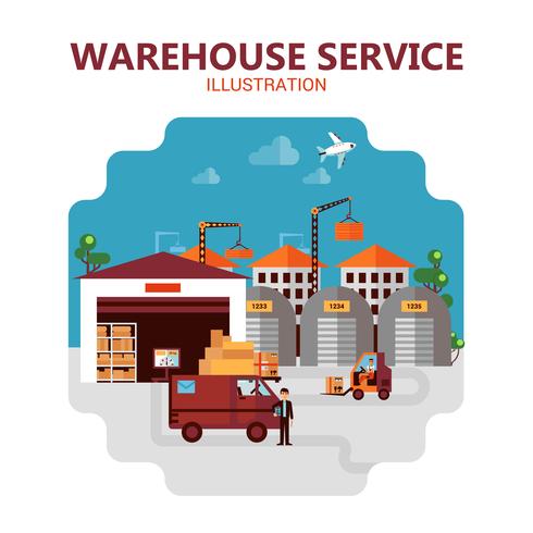 Warehouse Service Illustration vector