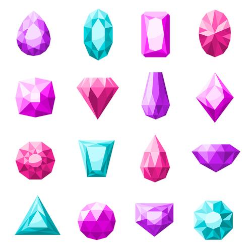 Jewels Icons Set vector
