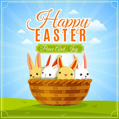 Easter poster illustration vector