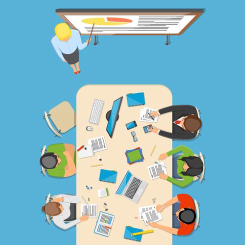 Professions Top View Composition vector